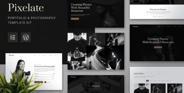 Pixelate – Portfolio & Photography Elementor Template Kit